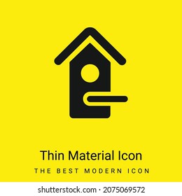 Bird House minimal bright yellow material icon