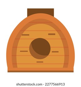 Bird house on white background