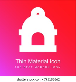 Bird House red and pink gradient material white icon minimal design