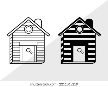 Ilustración de vectores impresos SVG de Bird House