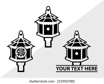 Bird House SVG Printable Vector Illustration
