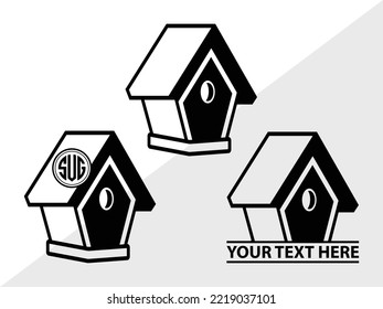 Bird House SVG Printable Vector Illustration