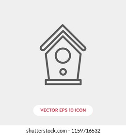 Bird house vector icon