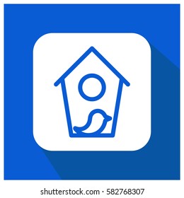Bird house vector icon