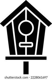 Icono vectorial de la casa de aves. Se puede usar para imprimir, móviles y aplicaciones web.