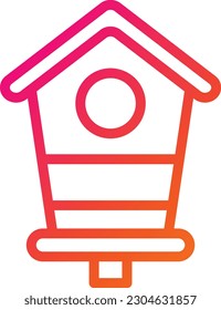 Bird house Vector Icon Design Illustration