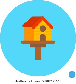 Bird house vector Icon Design Illustration