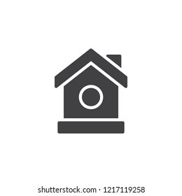 Bird house vector icon. filled flat sign for mobile concept and web design. Nesting box simple solid icon. Symbol, logo illustration. Pixel perfect vector graphics