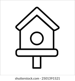bird house vector icon line template