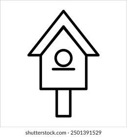 bird house vector icon line template
