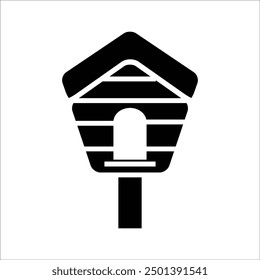 Vogel Haus Vektor Symbol Linie Vorlage