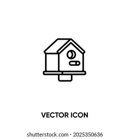 Bird house vector icon. Modern, simple flat vector illustration for website or mobile app.Nest symbol, logo illustration. Pixel perfect vector graphics	