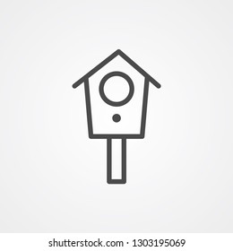 Bird house vector icon sign symbol