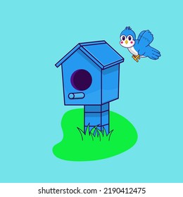 bird house vector illustration design