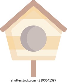 Bird House Vector illustration icon in trendy flat style isolated on white background