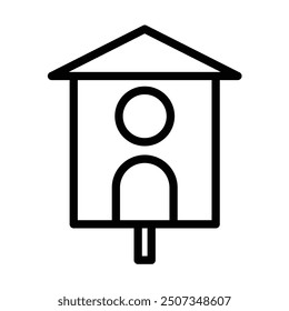 bird house Vector Line Icon Design