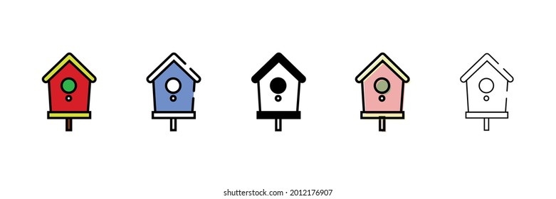 bird house vector type icon 