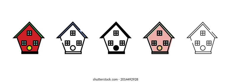 bird house vector type icon 