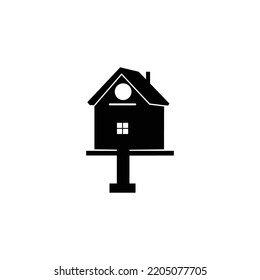 Bird house wooden nest icon