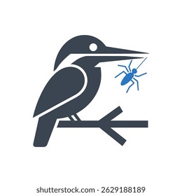 Bird Hunting Spider Icon Isolated On White Background