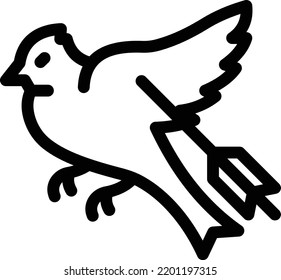 caza de aves Ilustración vectorial en un fondo transparente.Símbolos de calidad premium.Vector de línea delgada   para el diseño gráfico y de concepto.