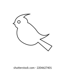 bird icon, animal concept, vector illustration