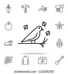 bird icon. autumn icons universal set for web and mobile