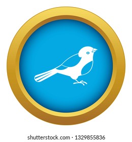 Bird icon blue vector isolated on white background for any design