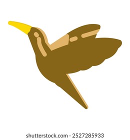 Icono de pájaro en relleno de color. estilo plano. Aislado en el fondo blanco