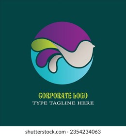 Bird icon corporate logo design, unique corporate logo design making for many companies and organization use for them organization logo. Bird icon logo