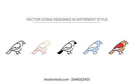 Ícone de pássaro design com fundo branco ilustração stock