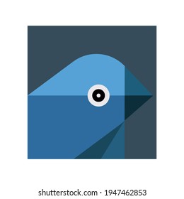 bird icon, dove, flat vector on white background