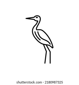 Bird icon - editable stroke