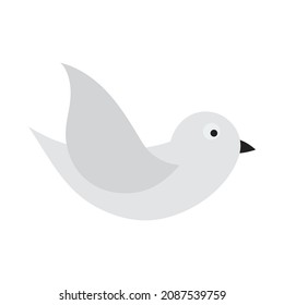 Bird Icon. Flat Color Design. Vector Illustration.