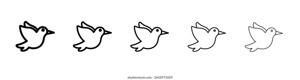 bird icon Flat design on isolated background