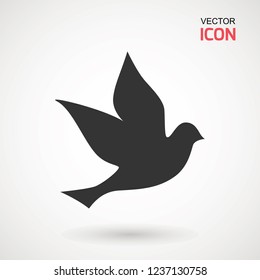 Bird icon flat. Illustration isolated vector sign symbol