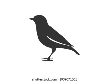 Bird icon flat. Illustration isolated vector sign symbol