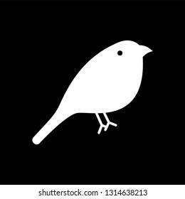 Bird icon flat. Illustration of bird vector sign symbol - Vector