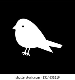 Bird icon flat. Illustration of bird vector sign symbol - Vector