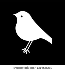 Bird icon flat. Illustration of bird vector sign symbol - Vector