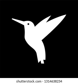 Bird icon flat. Illustration of bird vector sign symbol - Vector