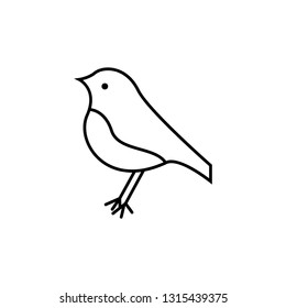 Bird icon flat. Illustration of bird vector sign symbol - Vector