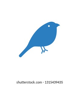 Bird icon flat. Illustration of bird vector sign symbol - Vector