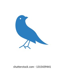 Bird icon flat. Illustration of bird vector sign symbol - Vector
