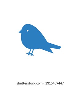 Bird icon flat. Illustration of bird vector sign symbol - Vector
