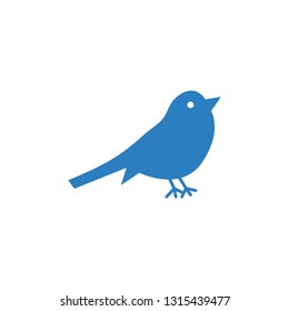 Bird icon flat. Illustration of bird vector sign symbol - Vector
