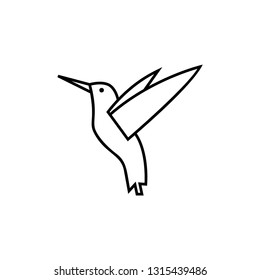 Bird icon flat. Illustration of bird vector sign symbol - Vector