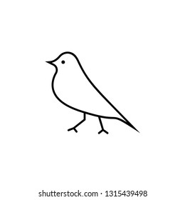 Bird icon flat. Illustration of bird vector sign symbol - Vector