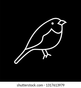 Bird icon flat. Illustration of bird vector sign symbol - Vector