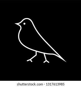 Bird icon flat. Illustration of bird vector sign symbol - Vector